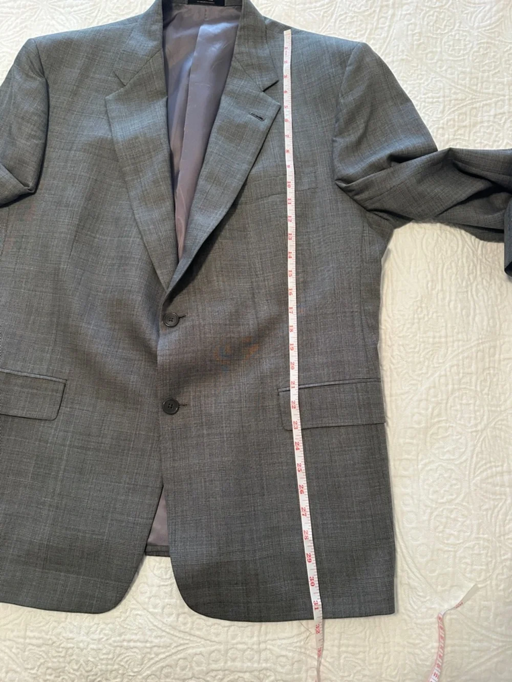 Hart Schaffner Marx Men's Light Gray Two-Button Suit Jacket - Picture 8 of 16